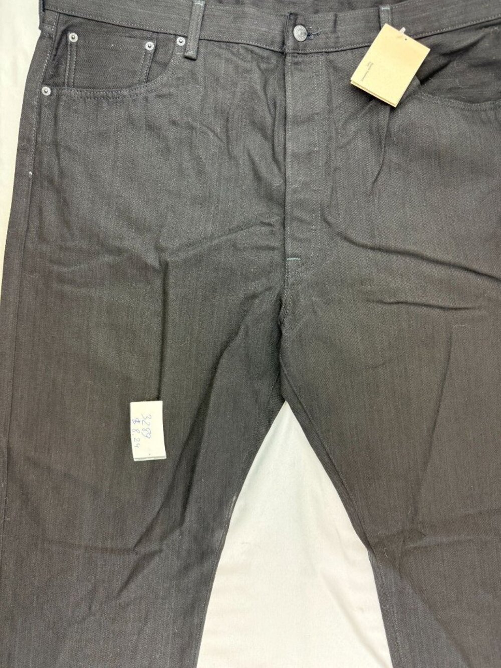 NWT Levis 501xx Original Black Denim Jeans Mens 42x30 Straight Button Fly Stretc - Picture 4 of 13